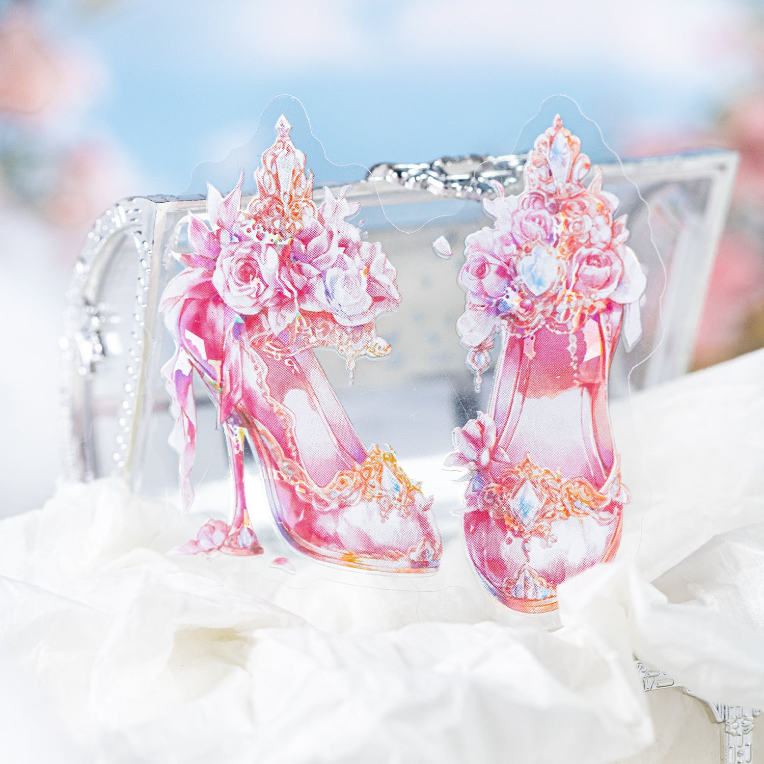 10 Pcs Dreamy Crystal High Heels MHSJX