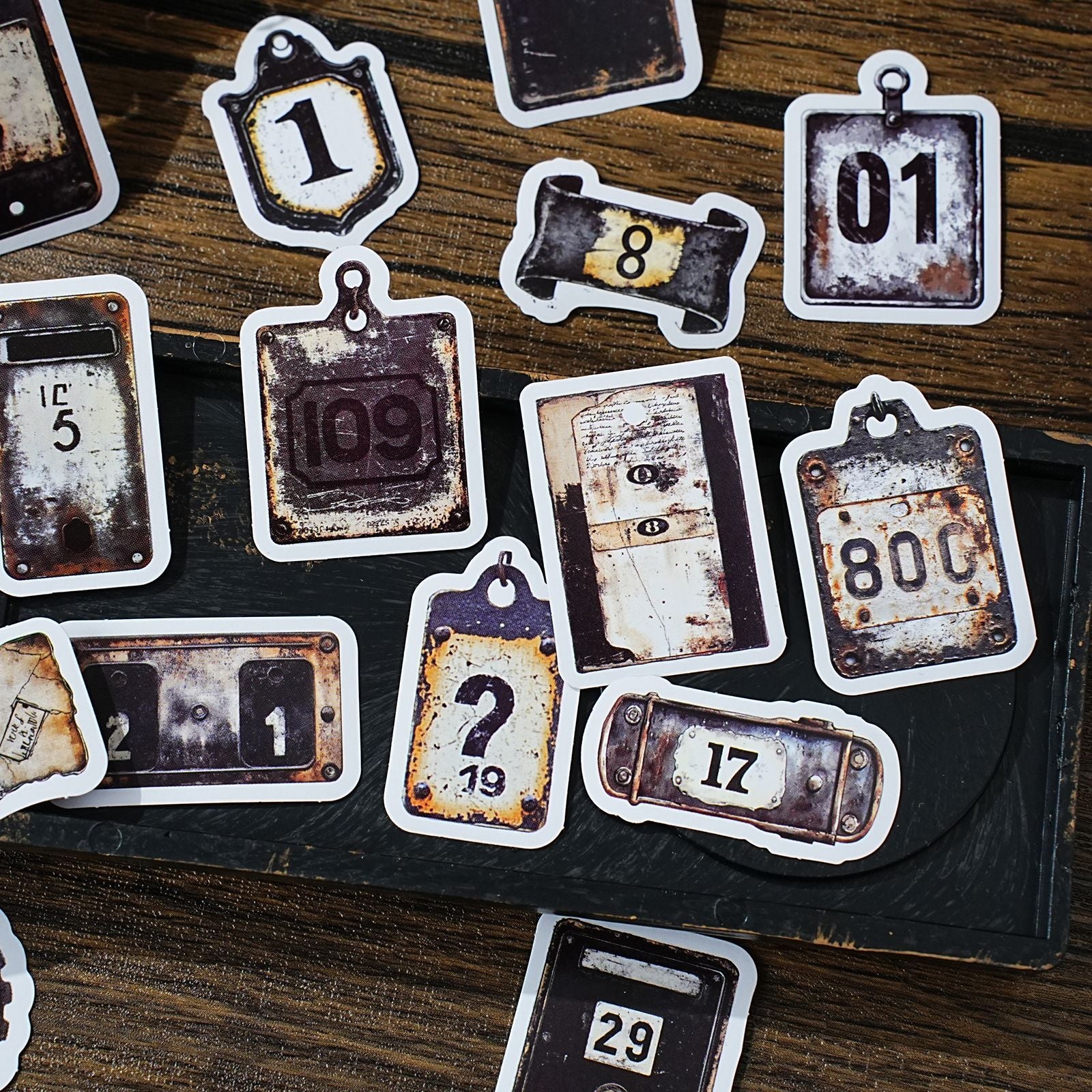 46 Pcs Vintage Lable Stickers JJSMM