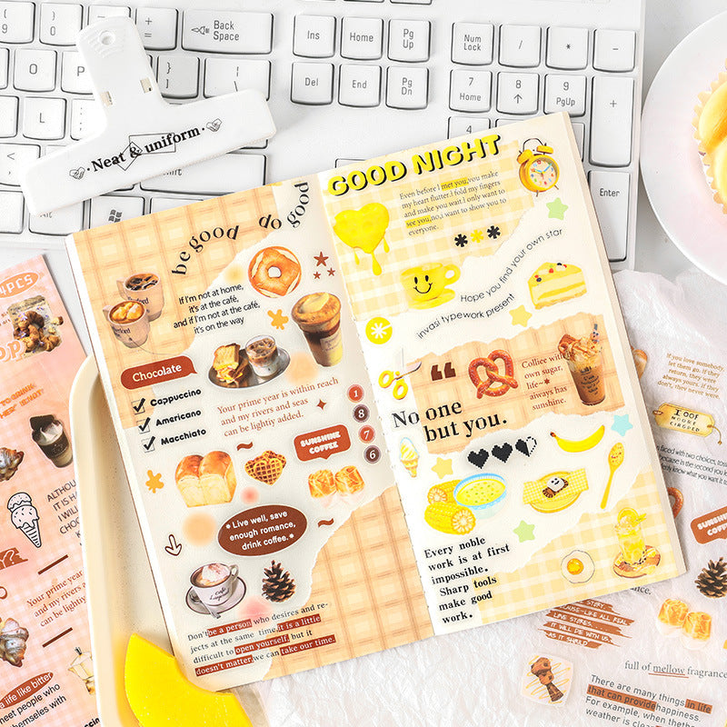 4 Sheet Creative Journal PET Stickers YJQX
