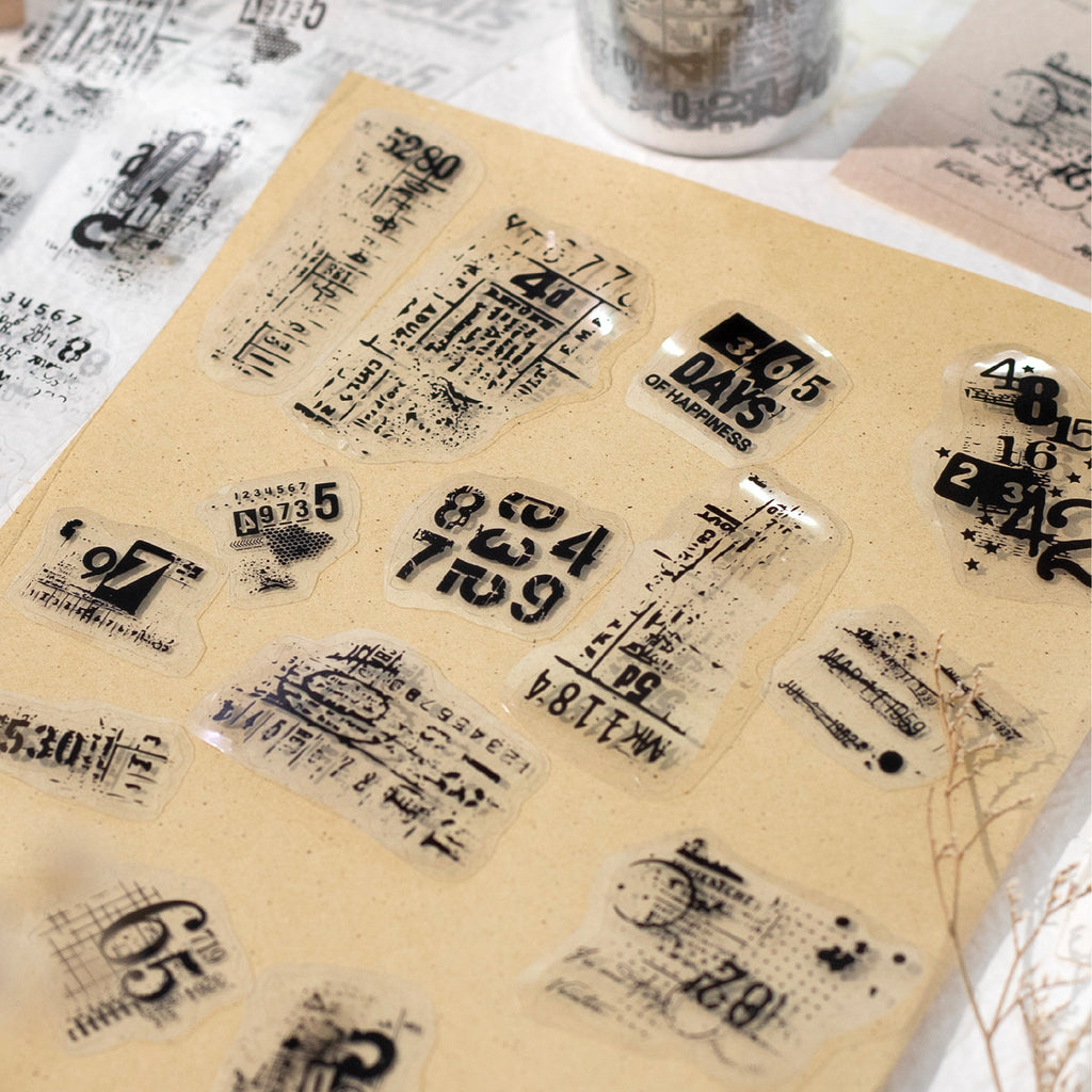 1 Roll Vintage PET Stickers Tape BDJS