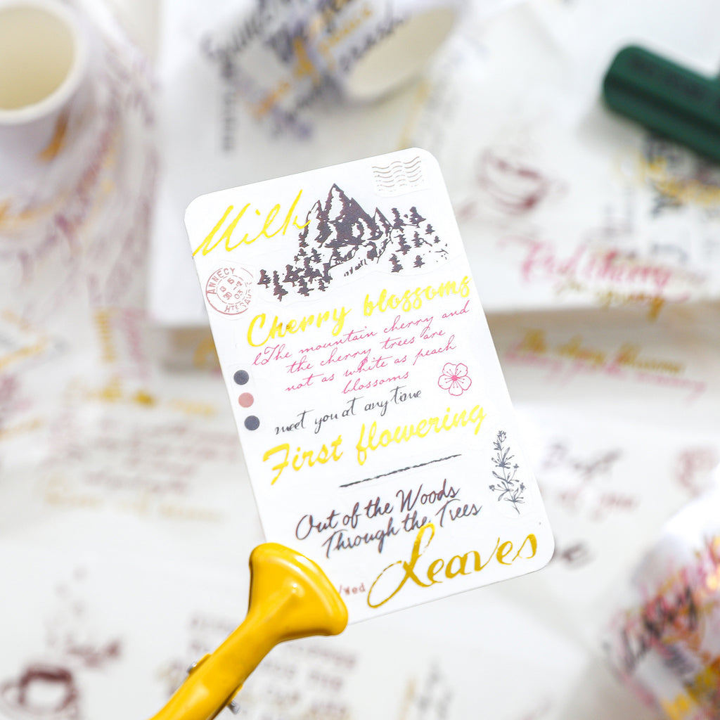 1 Roll Positive Quote PET Stickers Tape SXJM