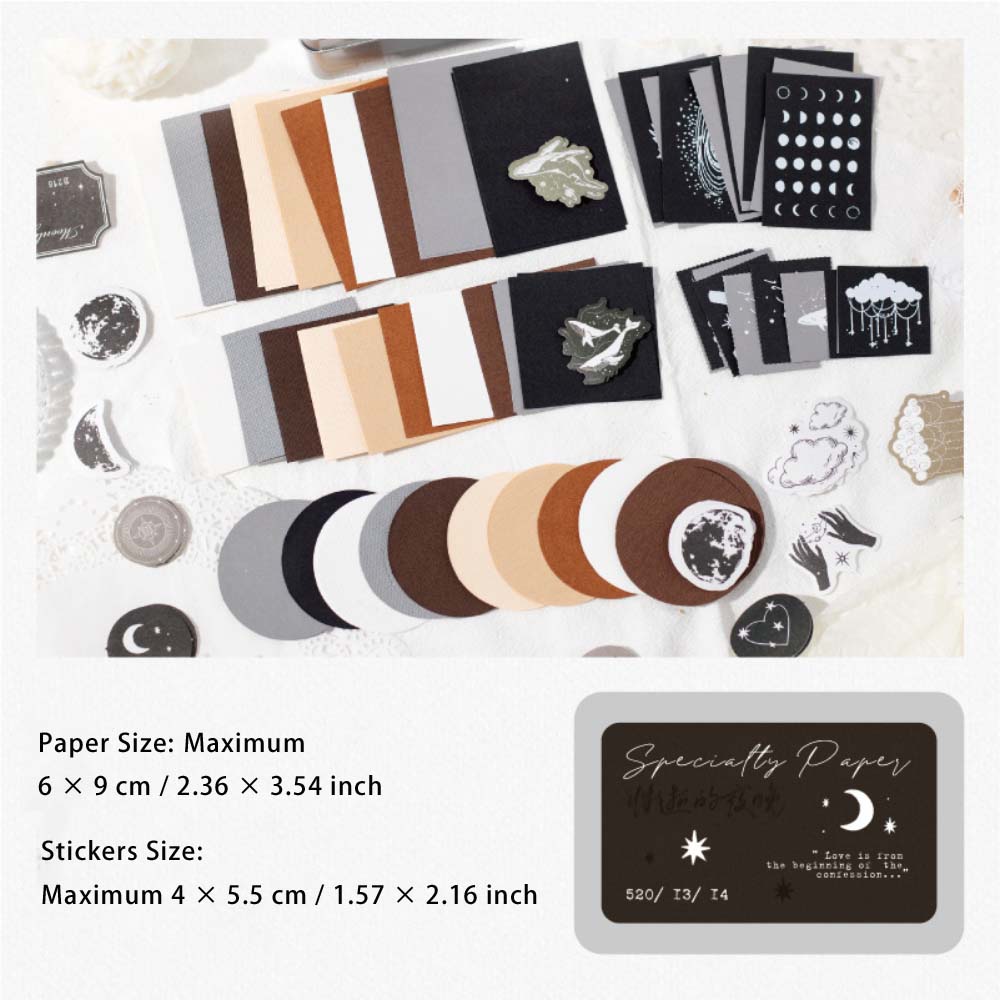 110 Pcs Colored Scrapbook Paper and Stickers Kit XYCSK