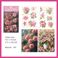 4 Sheets PET Flower Stickers HYXF