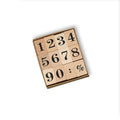 12 Pcs Serif Alphabet Number Wooden Stamp Set