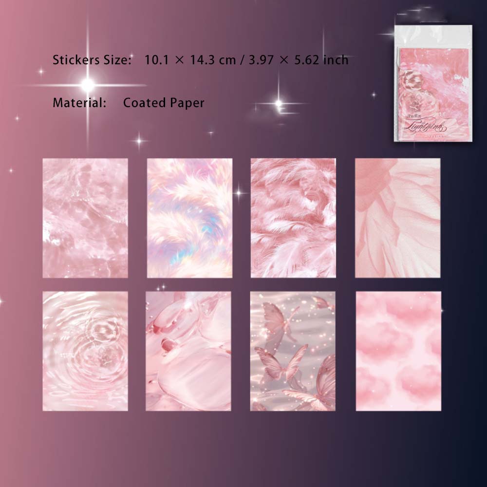 16 Sheets Light Art Theme Stickers LGRM