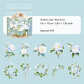 20 Pcs PET Flower Stickers XSHF