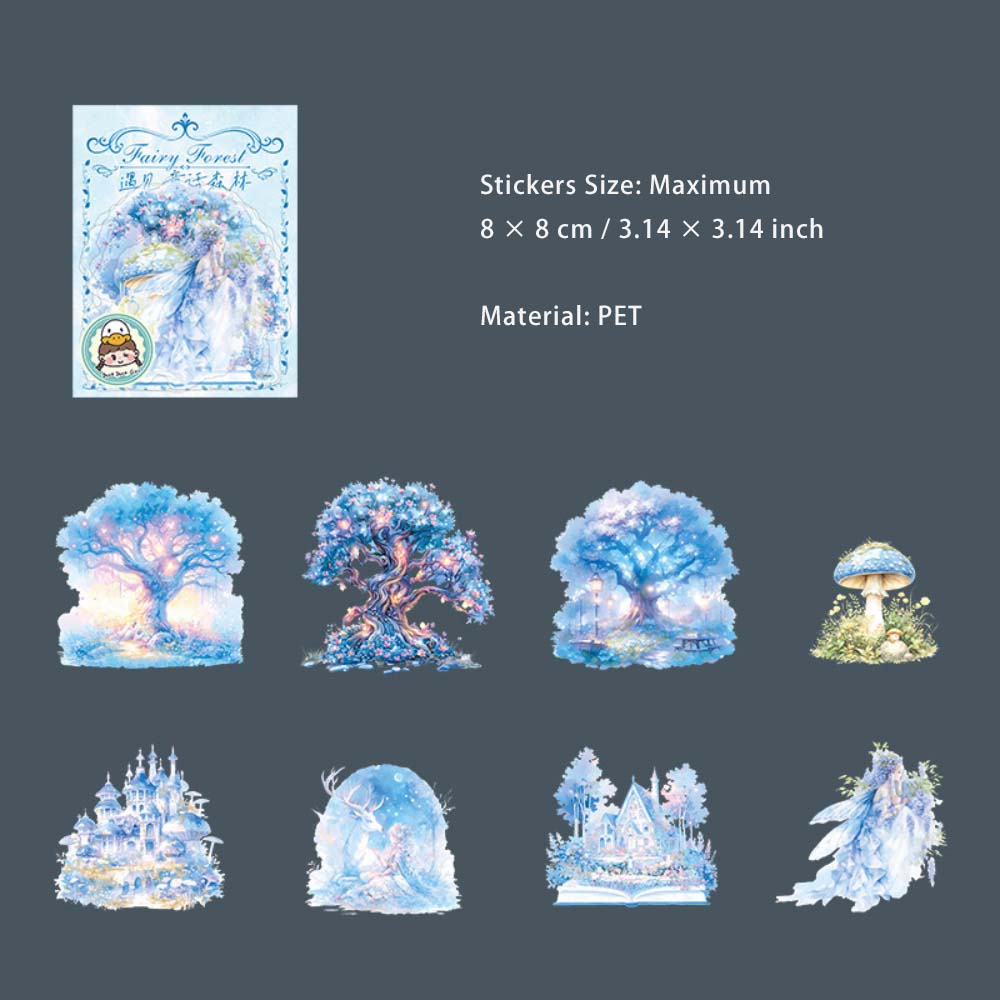 16 Pcs Fairy Forest PET Stickers YJTHSL