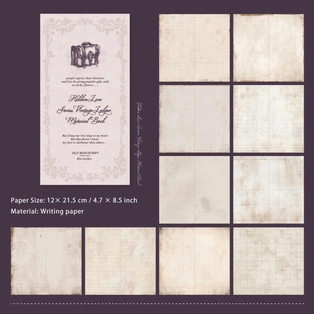 40 Sheets Vintage Scrapbook Paper Book SCAY