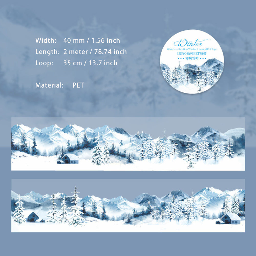 1 Roll Winter Snow PET Tape LDXL