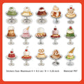 15 Pcs Dessert PET Stickers ZHCD