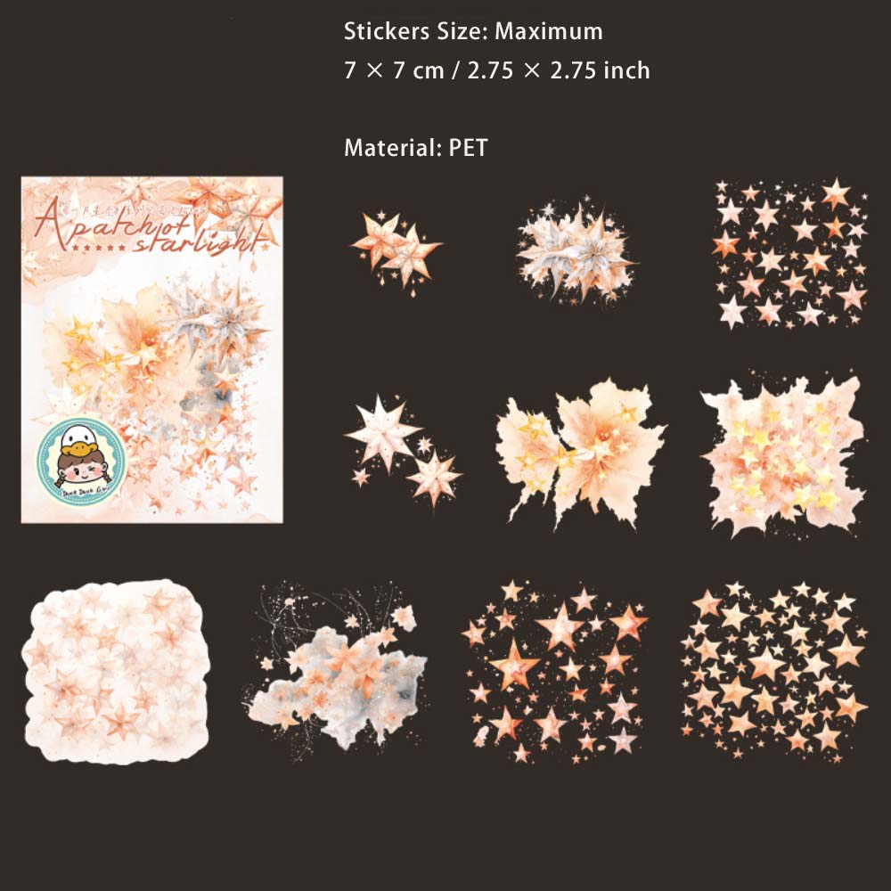 10 Pcs Star PET Stickers YPXG