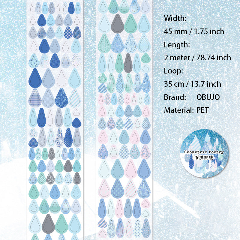 1 Roll Watercolor Dot Planner Stickers JHSY