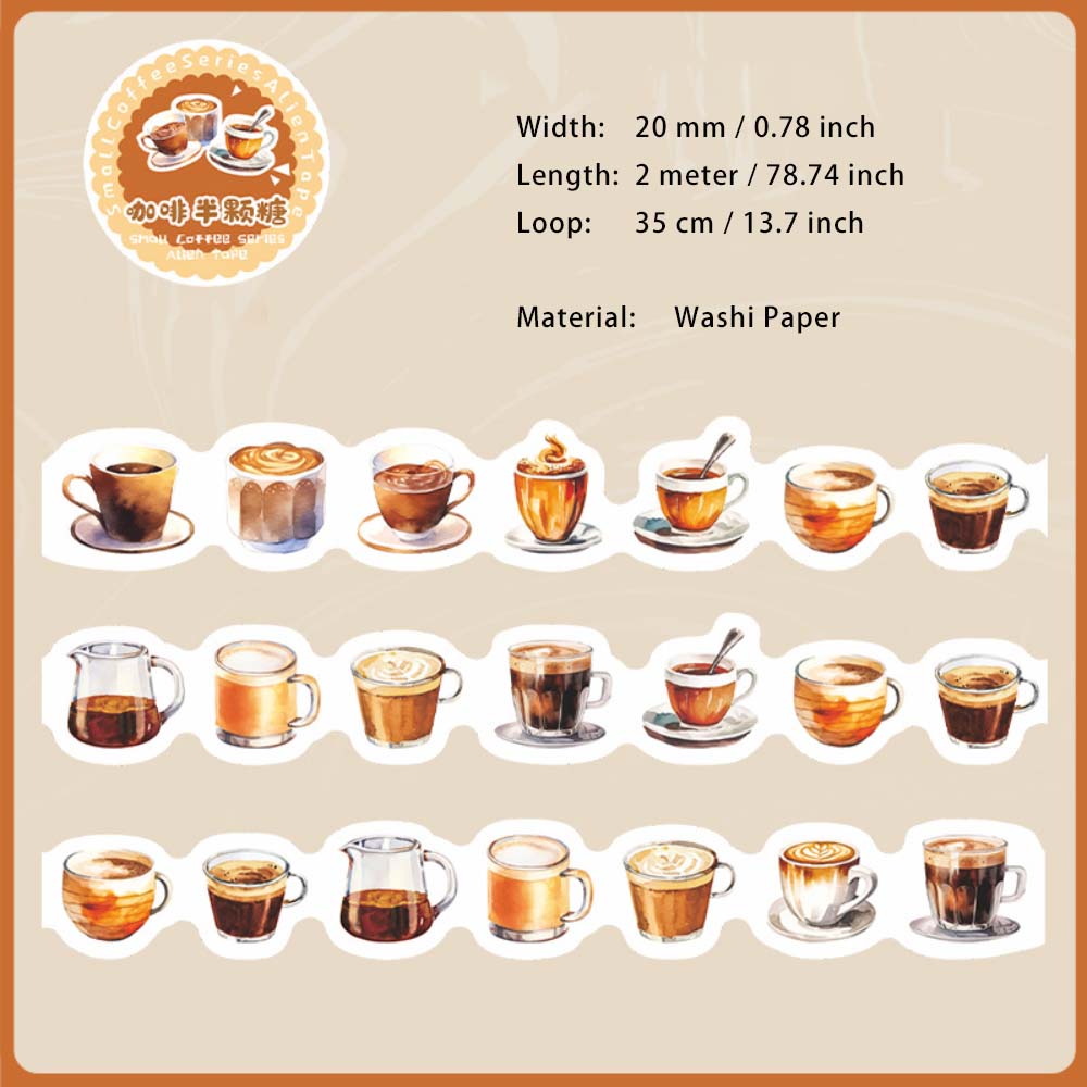 1 Roll Coffee Washi Tape XXKF