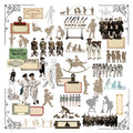 40PCS vintage group life vellum scrapbook stickers