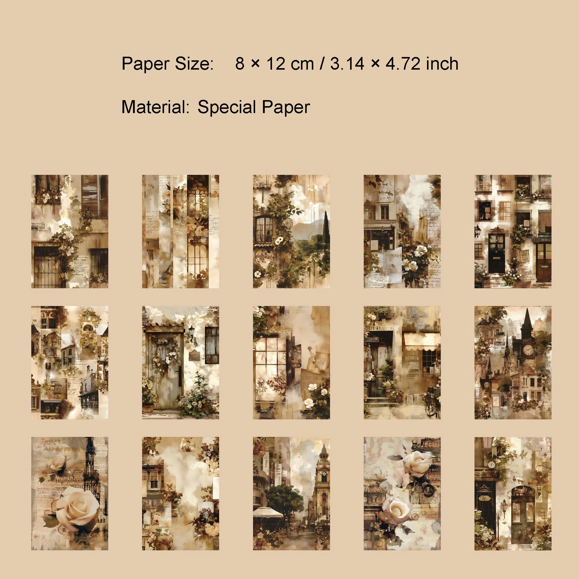 30 Pcs Vintage Background Paper SJYX