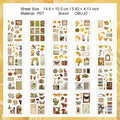 20 Sheets Vintage PET Stickers SLWX