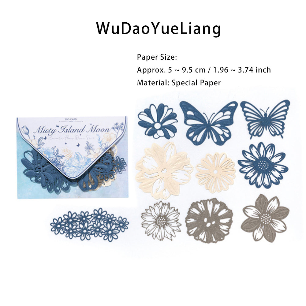 10 Pcs Cutout Flower and Butterfly Scrapbook Paper XHHM