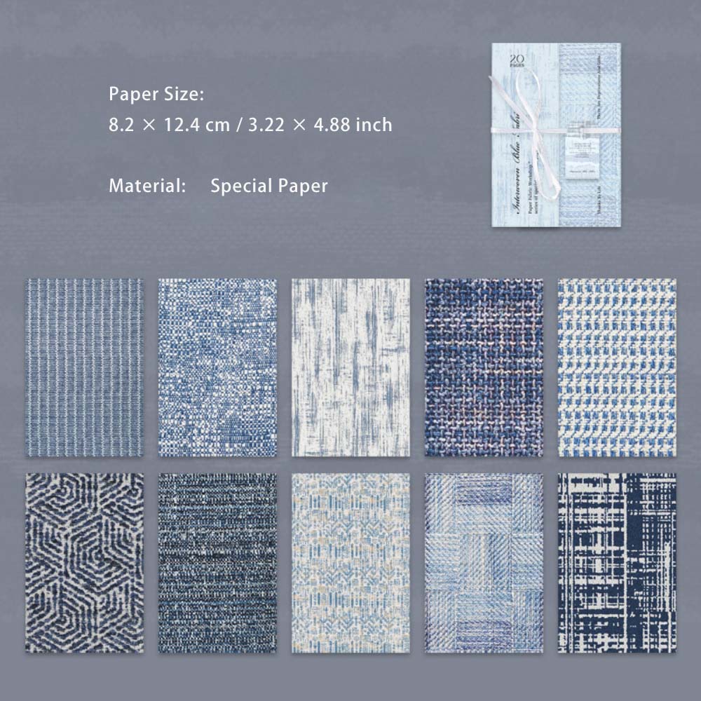 20 Sheets Cloth Texture Scrapbook Paper ZSBF