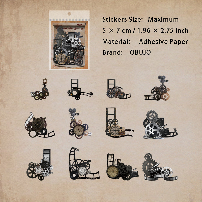 12 Pcs Vintage Corner Stickers XCSG