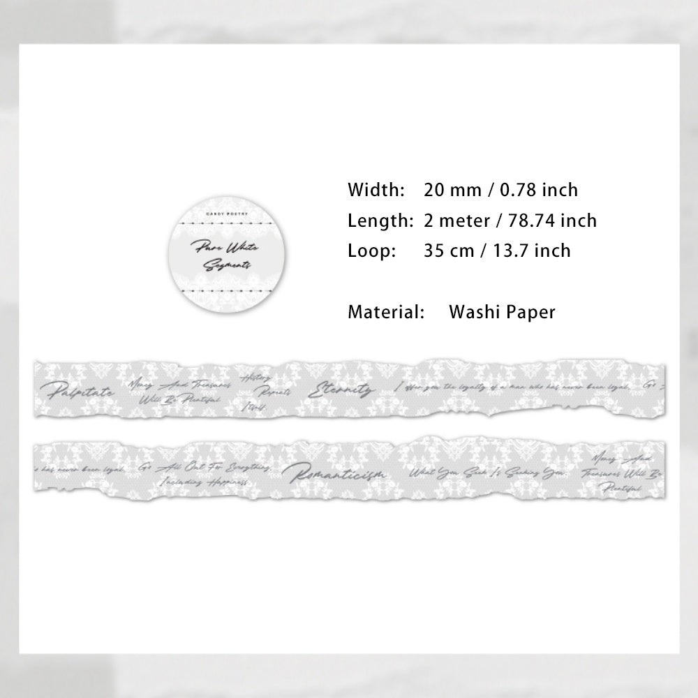 1 Roll Vintage Irregular Washi Tape WXSN