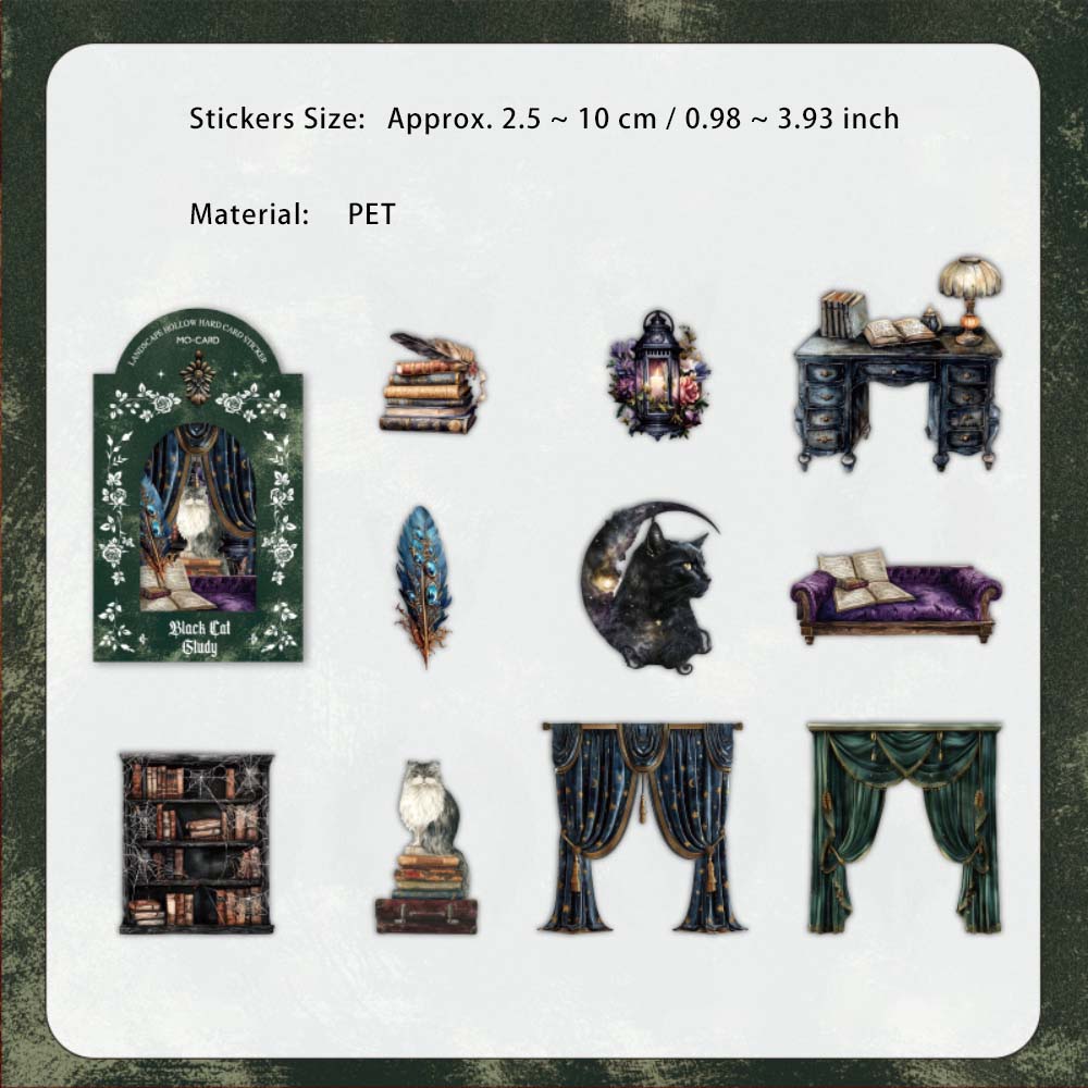 20 Pcs Dark Gothic Theme Stickers YAHX