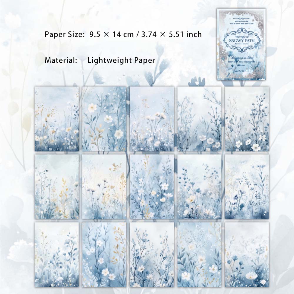 30 Pcs Snow Theme Scrapbook Paper XJXJ