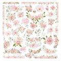45PCS pink rose vellum scrapbook stickers