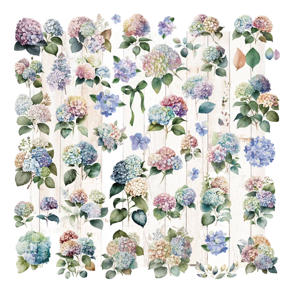 Translucent hydrangea vellum sticker product details