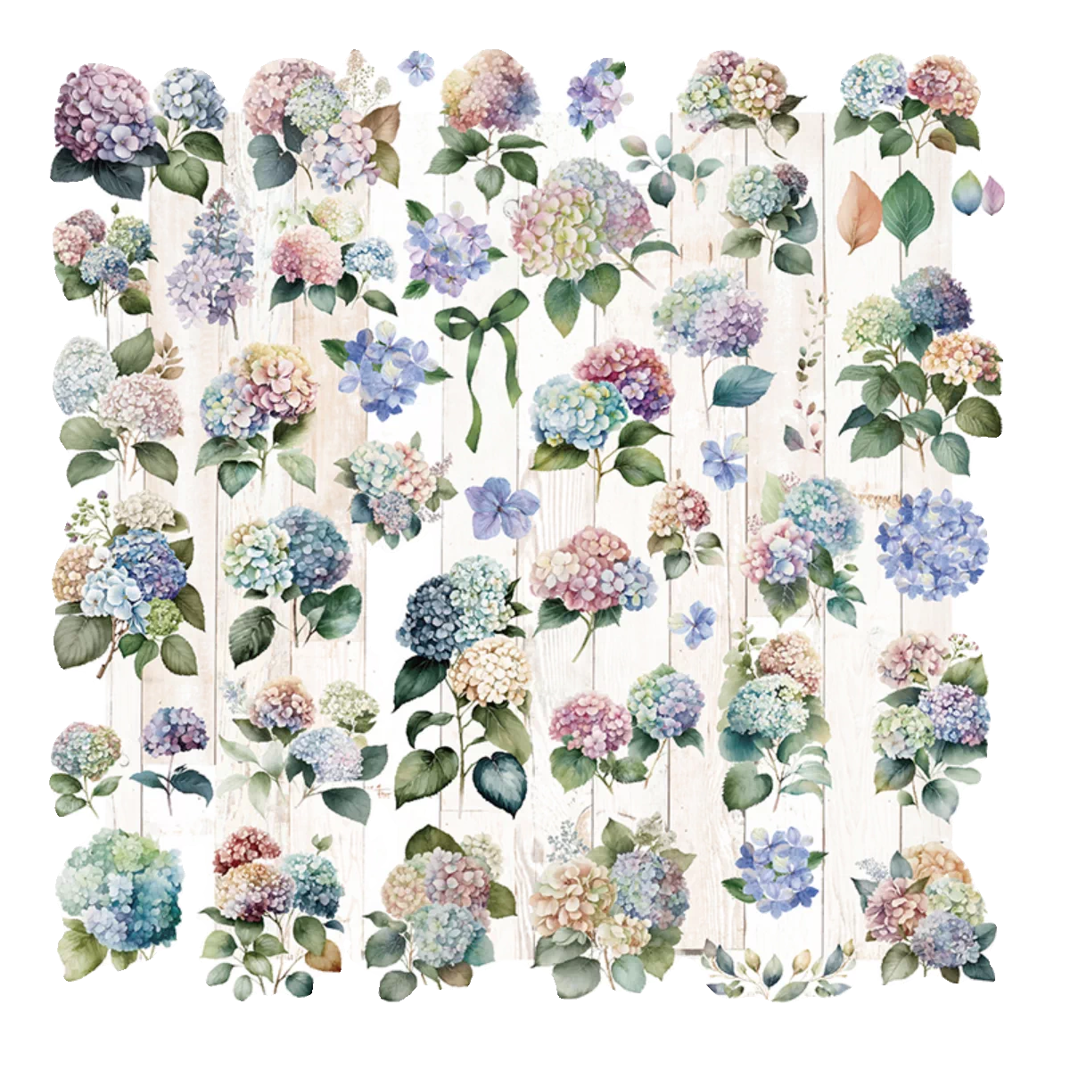 Translucent hydrangea vellum sticker product details