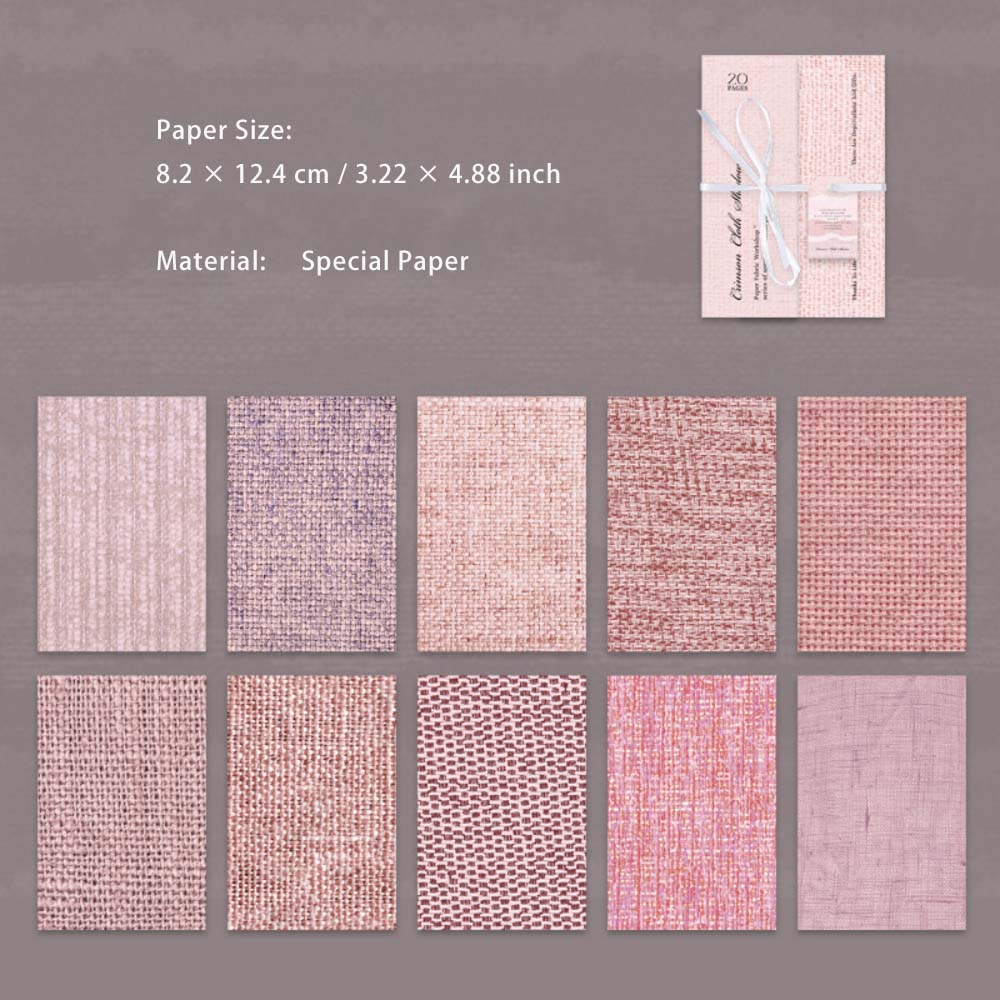 20 Sheets Cloth Texture Scrapbook Paper ZSBF