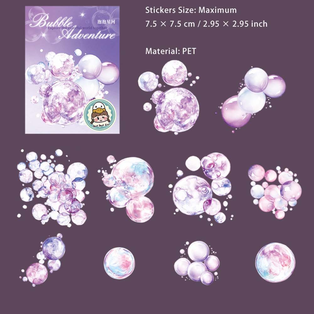 10 Pcs Bubble PET Stickers PPTXJ