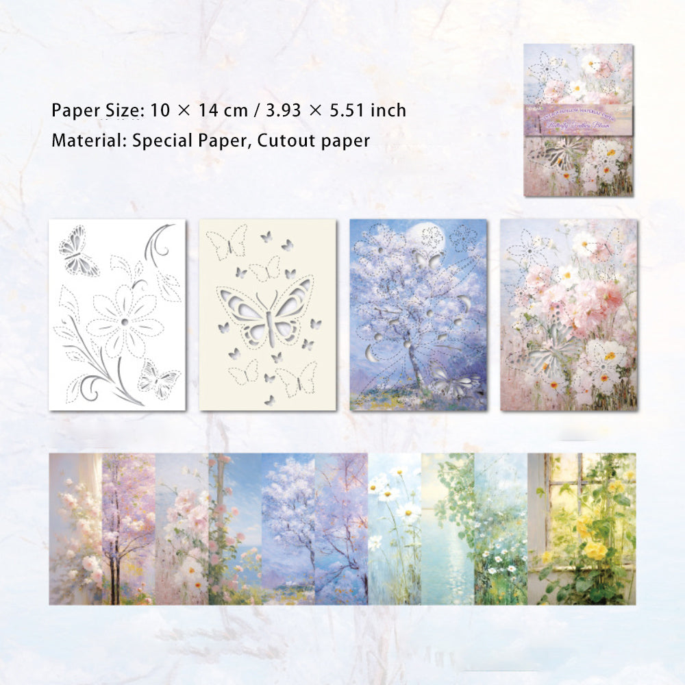 24 Sheets Butterfly Themed Scrapbook Paper ZJHD