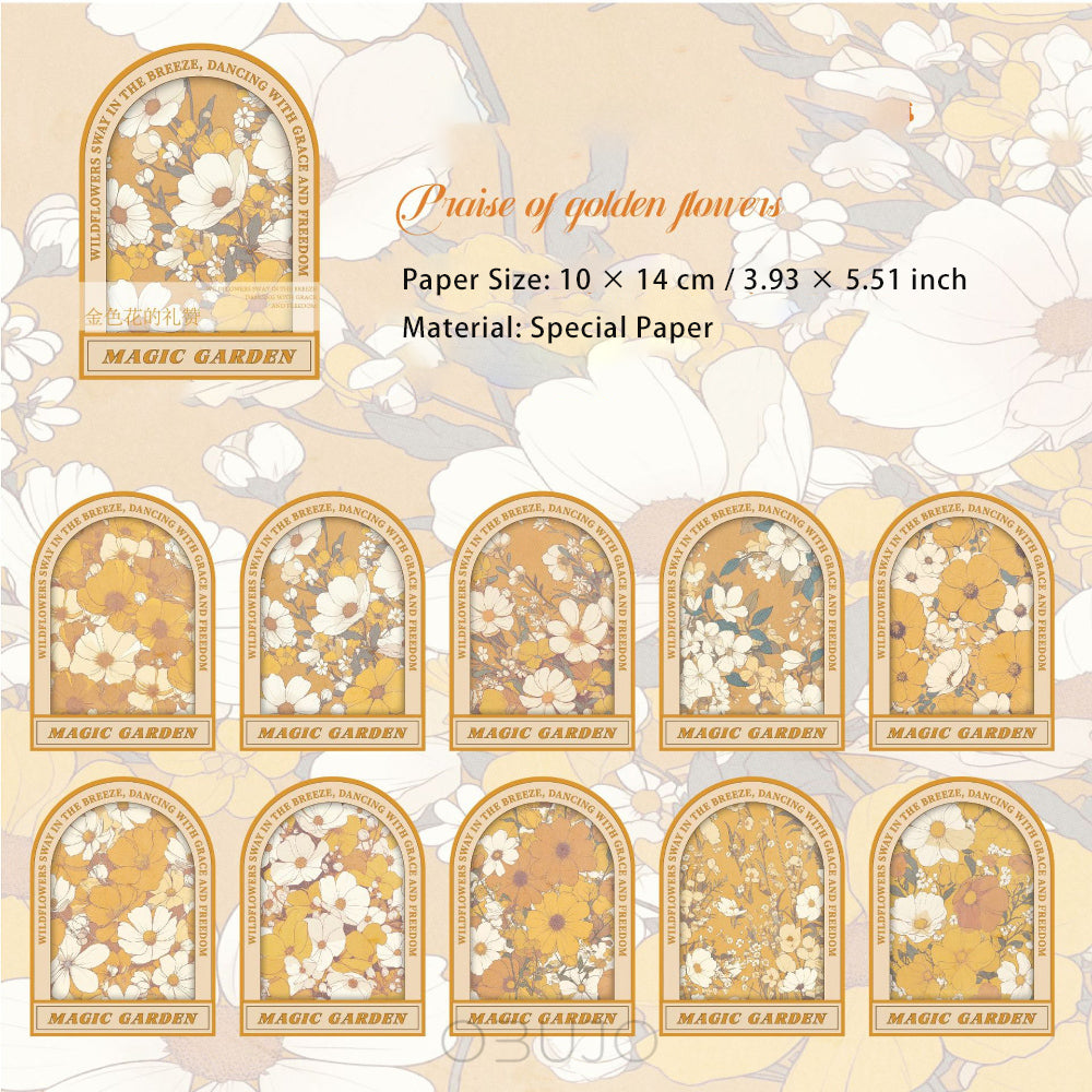 40 Sheets Door and Flower Scrapbook Paper ZRHJ