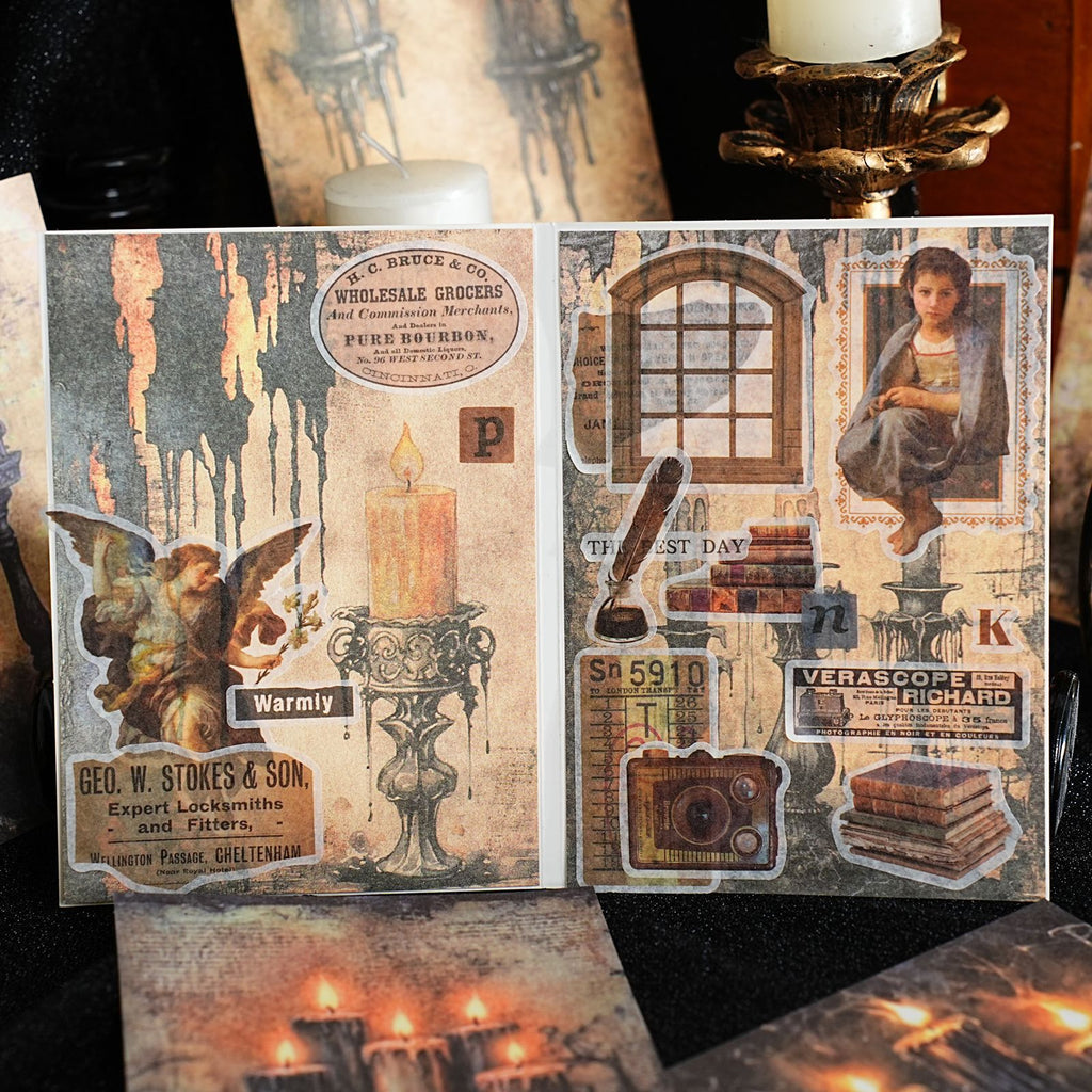 20 Sheets Dark Gothic Scrapbook Paper HAZMW