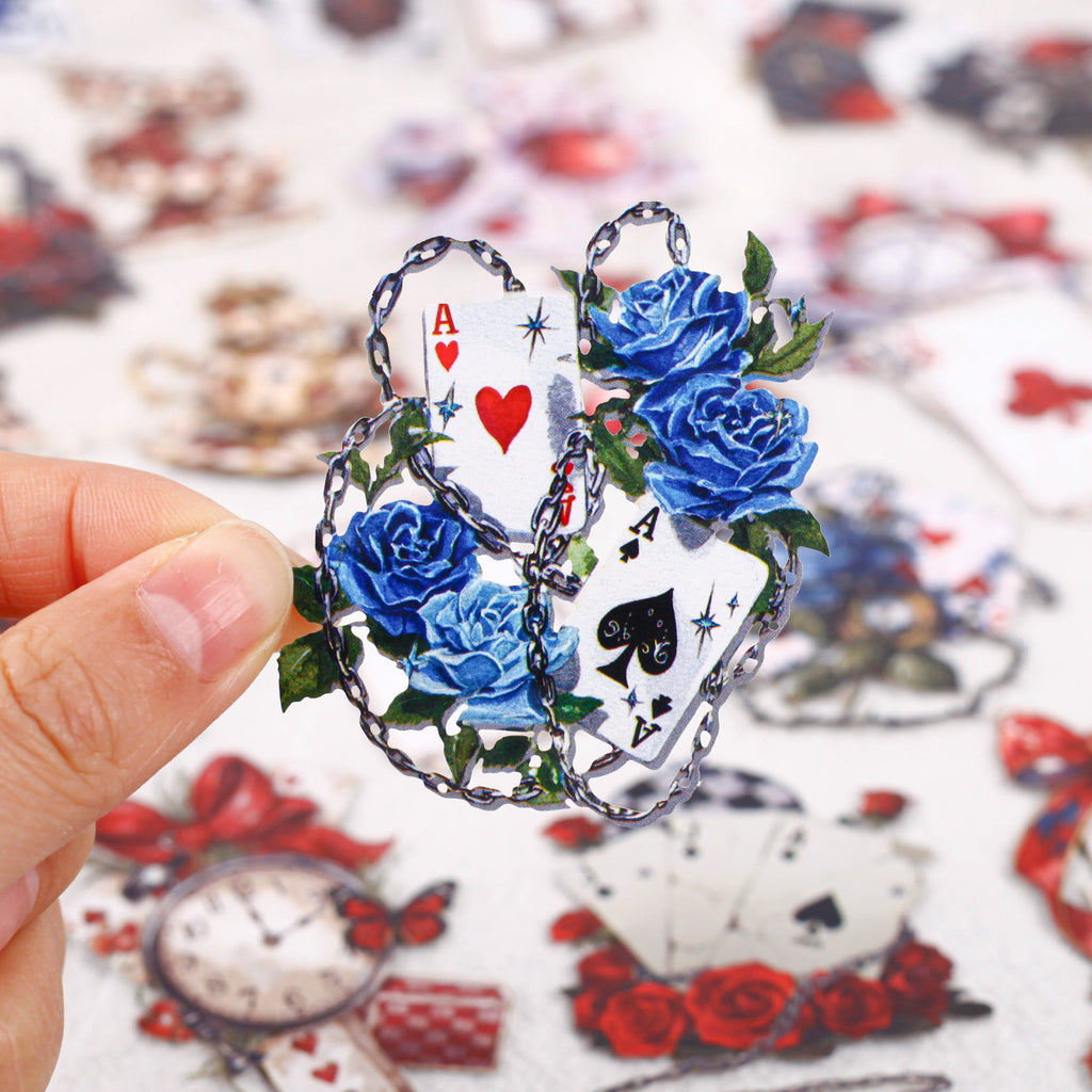 16 Pcs Poker Themed Journal Stickers ZPXL