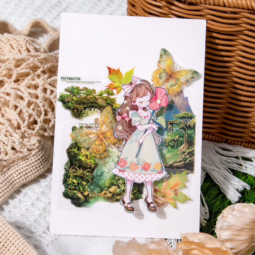 2 Sheets Travel Landscape PET Stickers ZMLC