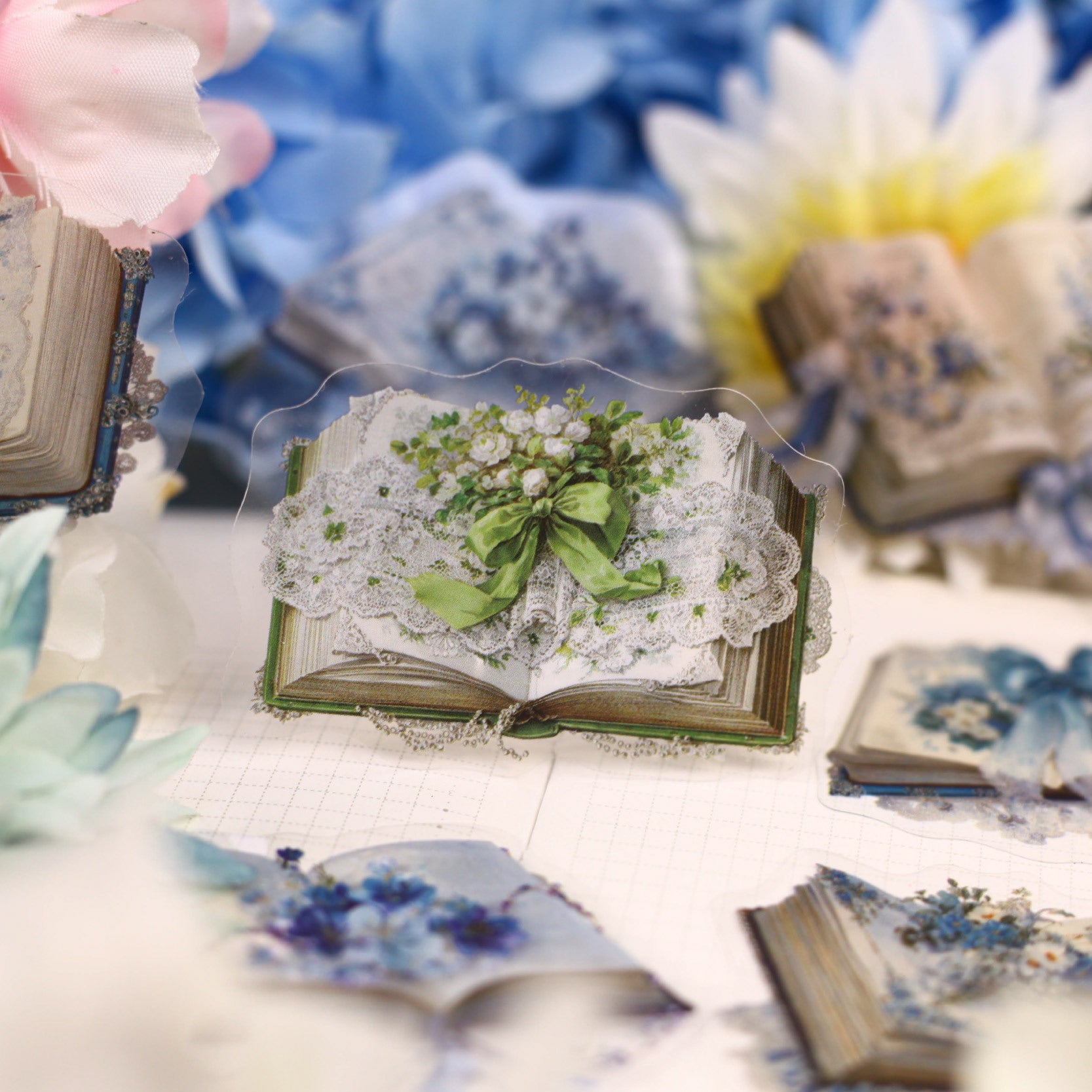 20 Pcs Book Reading PET Stickers SXXL