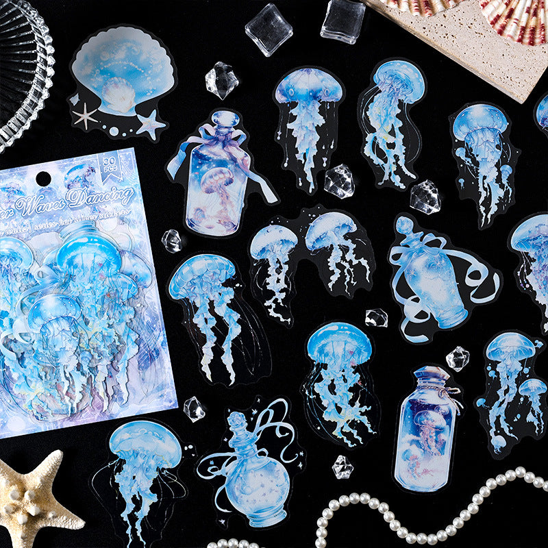 30 Pcs Ocean Sea Animal PET Stickers HYHEZ