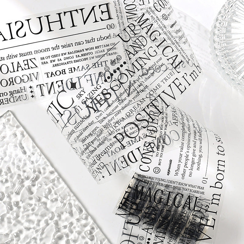 4 Rolls Positive Words PET Tape Set YHBH