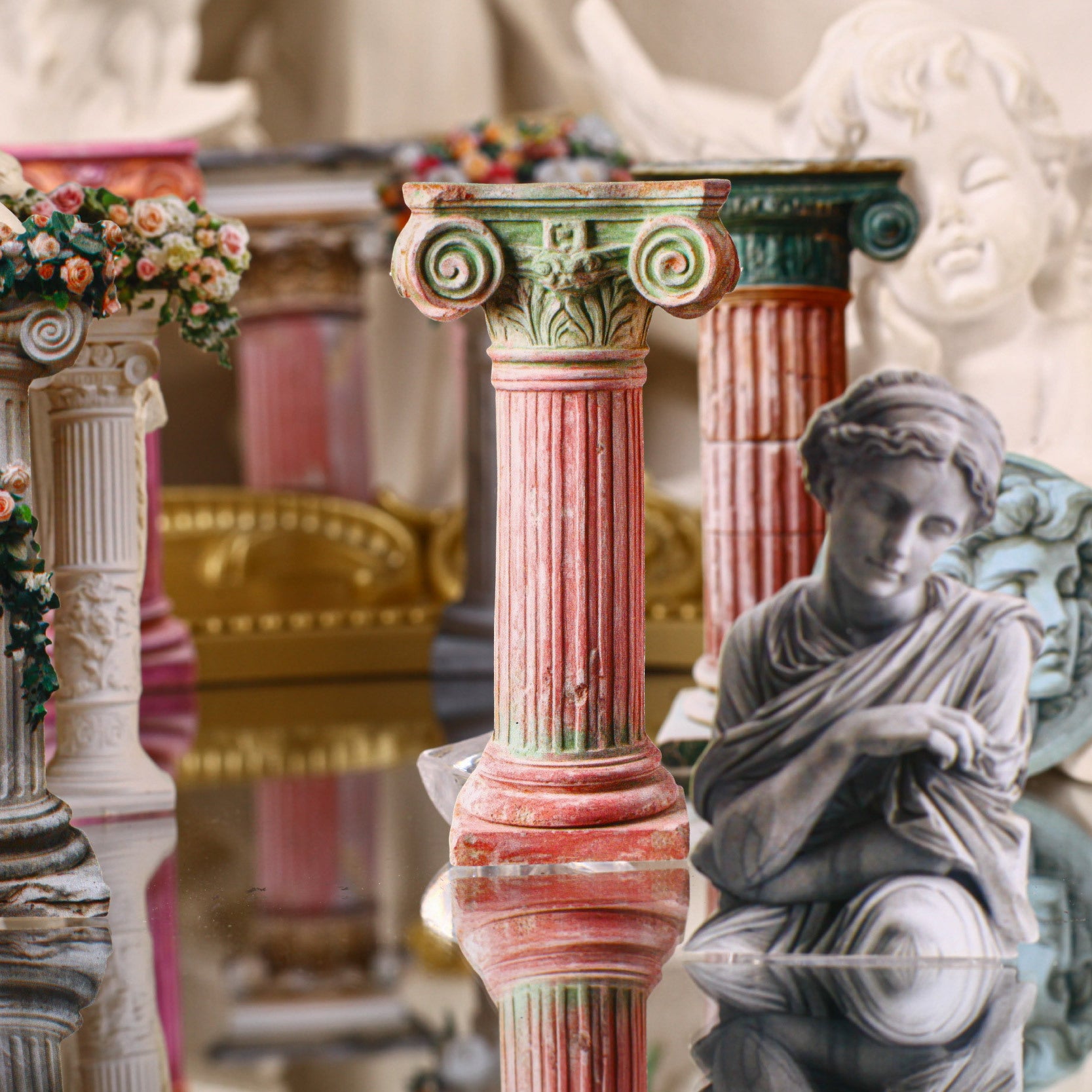 10 Pcs Vintage Roman Themed Cardstock Stickers LMZX