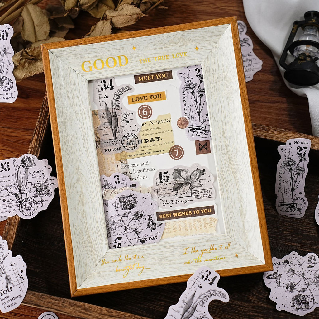 20 Pcs Vintage Scrapbook Stickers PTWS