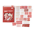 50 Pcs Vintage Quote Speckled Paper Stickers - Memory