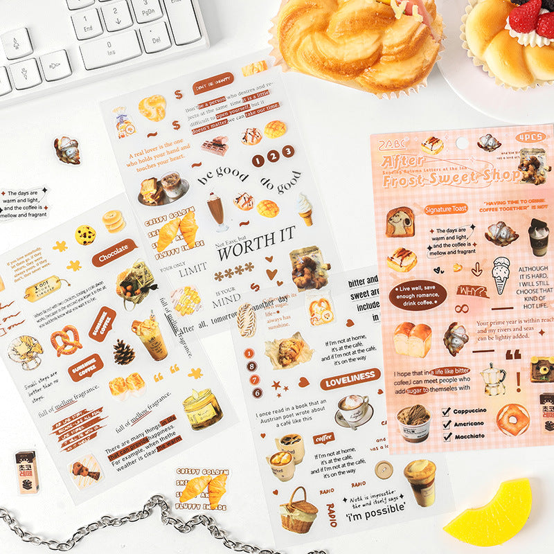 4 Sheet Creative Journal PET Stickers YJQX