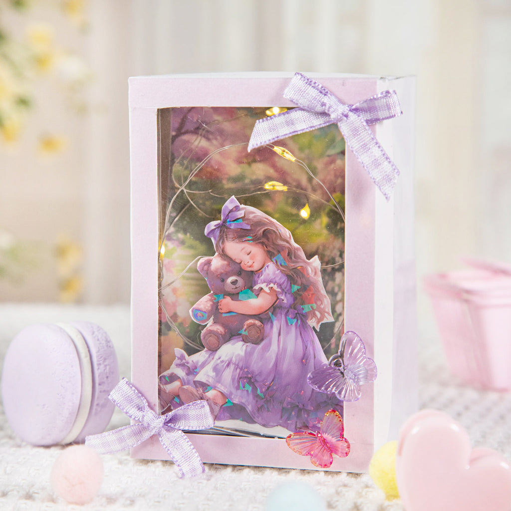 15 Pcs Glitter Bow Girl PET Stickers HDJNH