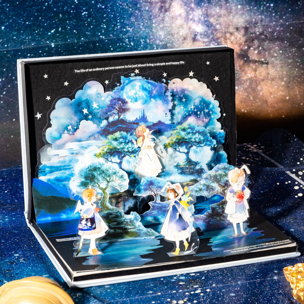 20 Pcs Fantasy Night Sky PET Stickers WKXl