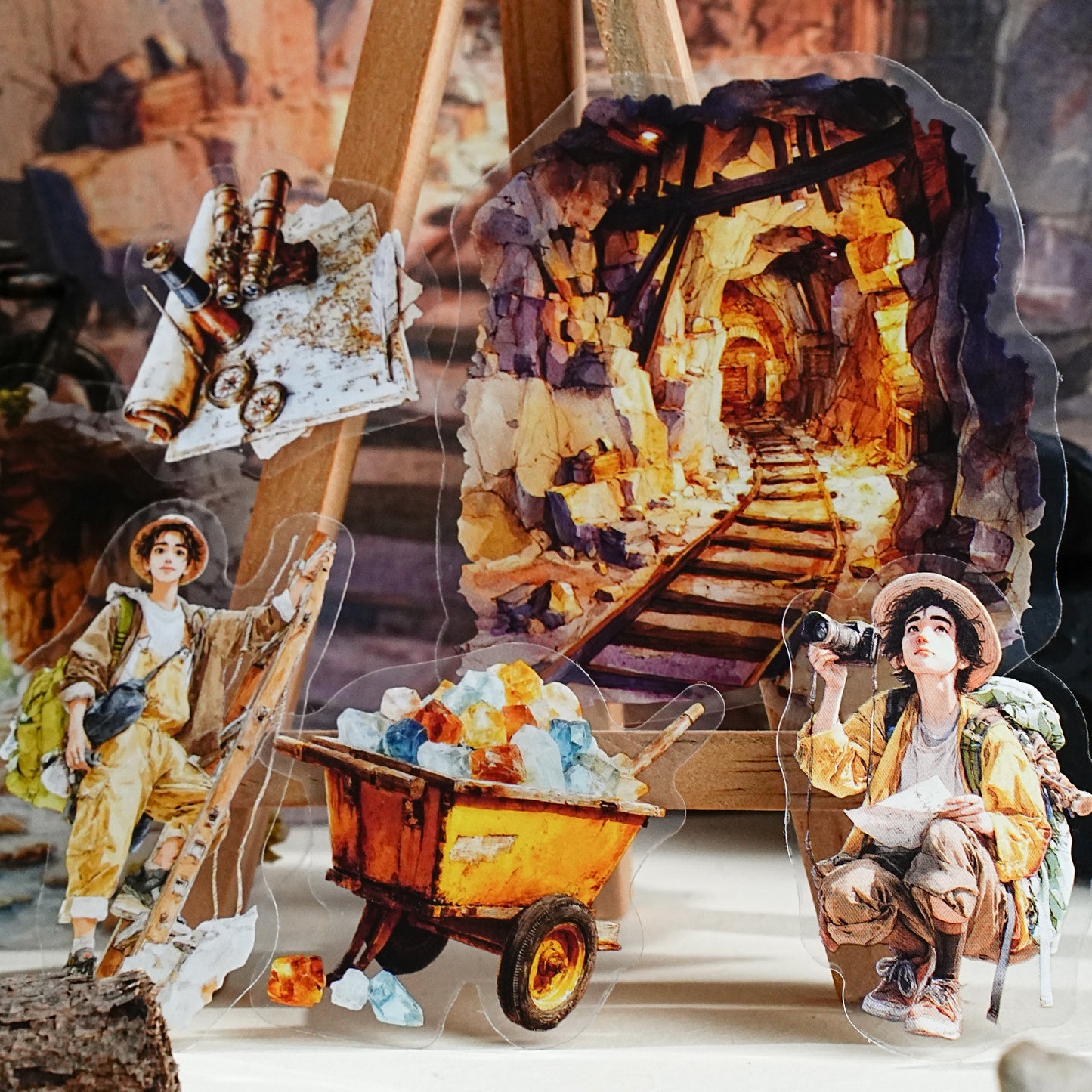 15 Pcs Outdoor Sports PET Stickers QYZT