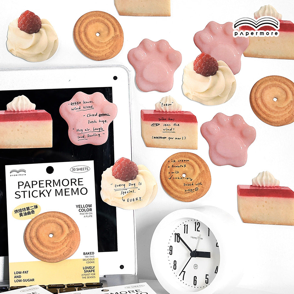 30 Pcs Baking Shape Sticky Note HBF