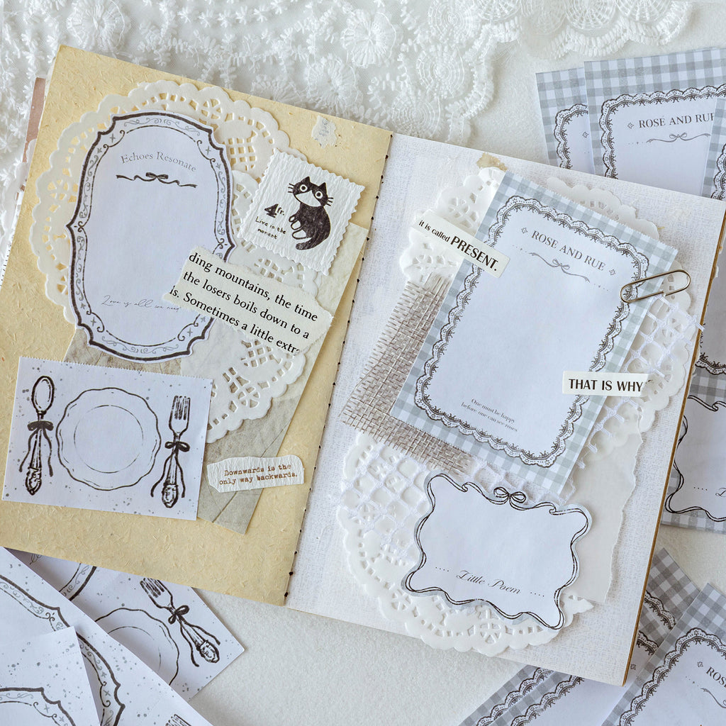 50 Sheet Vintage Pre-cut Notepad Paper TSKXYQ