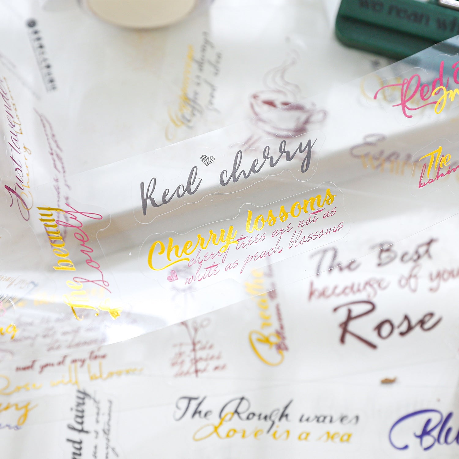 1 Roll Positive Quote PET Stickers Tape SXJM