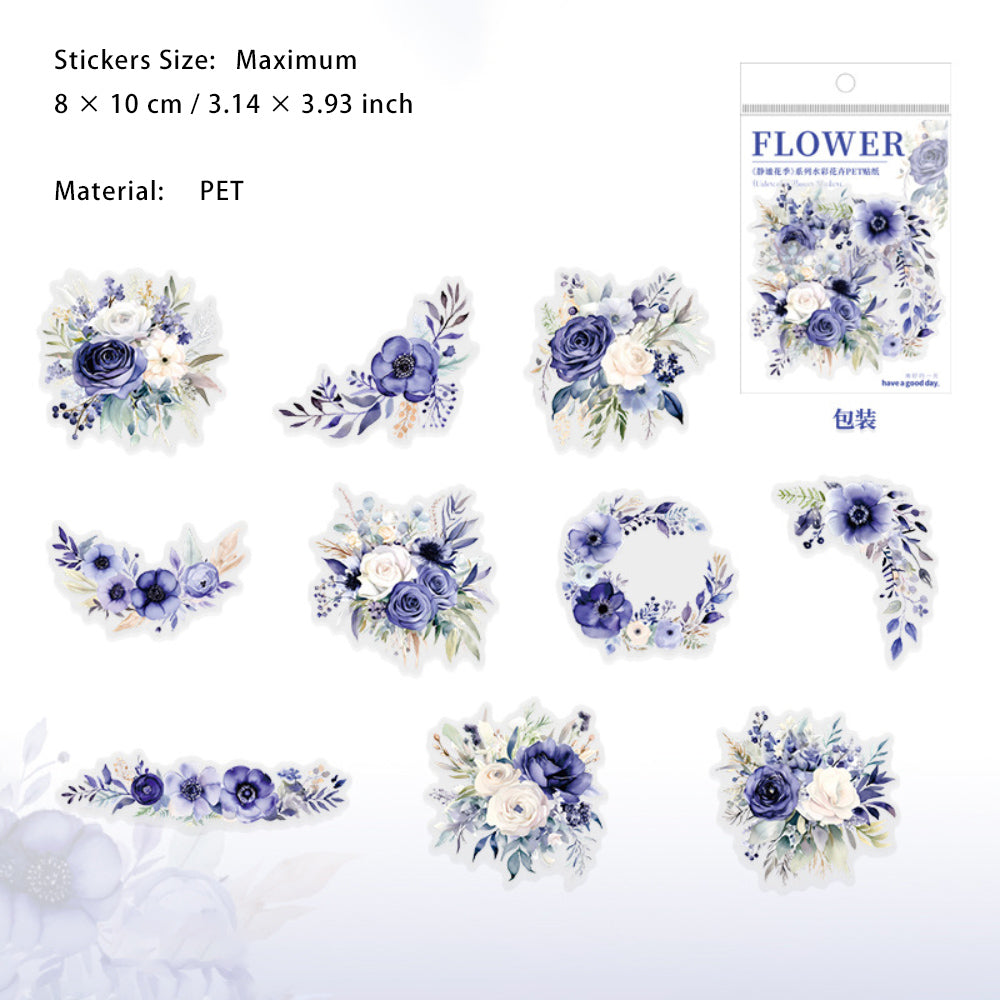 20 Pcs Flower PET Stickers JMHJ